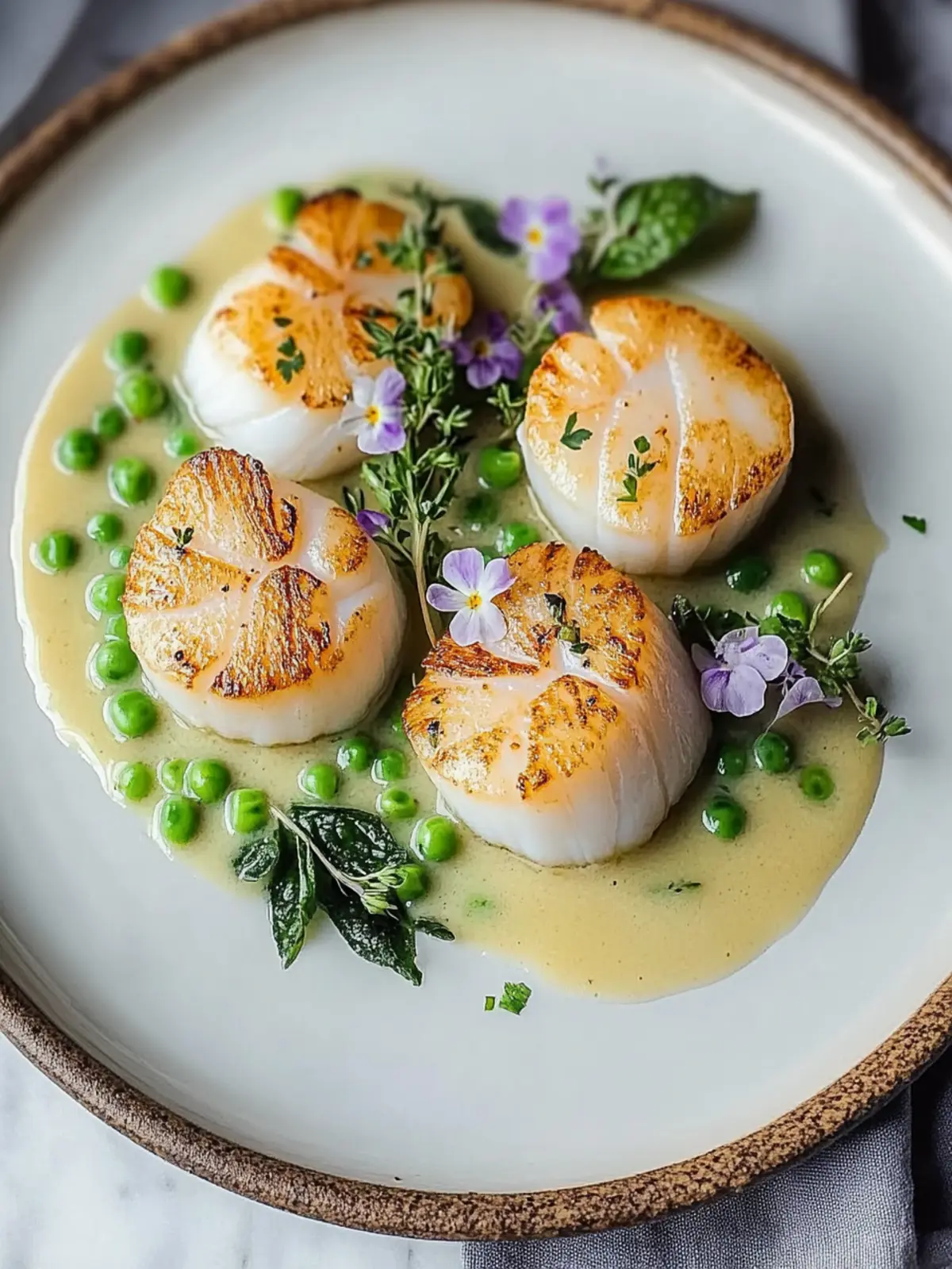 Bright and Zesty Spring Scallops: Your Quick Gourmet Fix 4 Spring Scallops