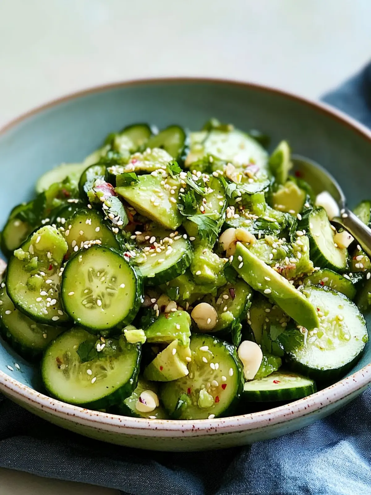 Sesame Cucumber and Avocado Salad: Refreshingly Easy Delight 3 Sesame Cucumber and Avocado Salad