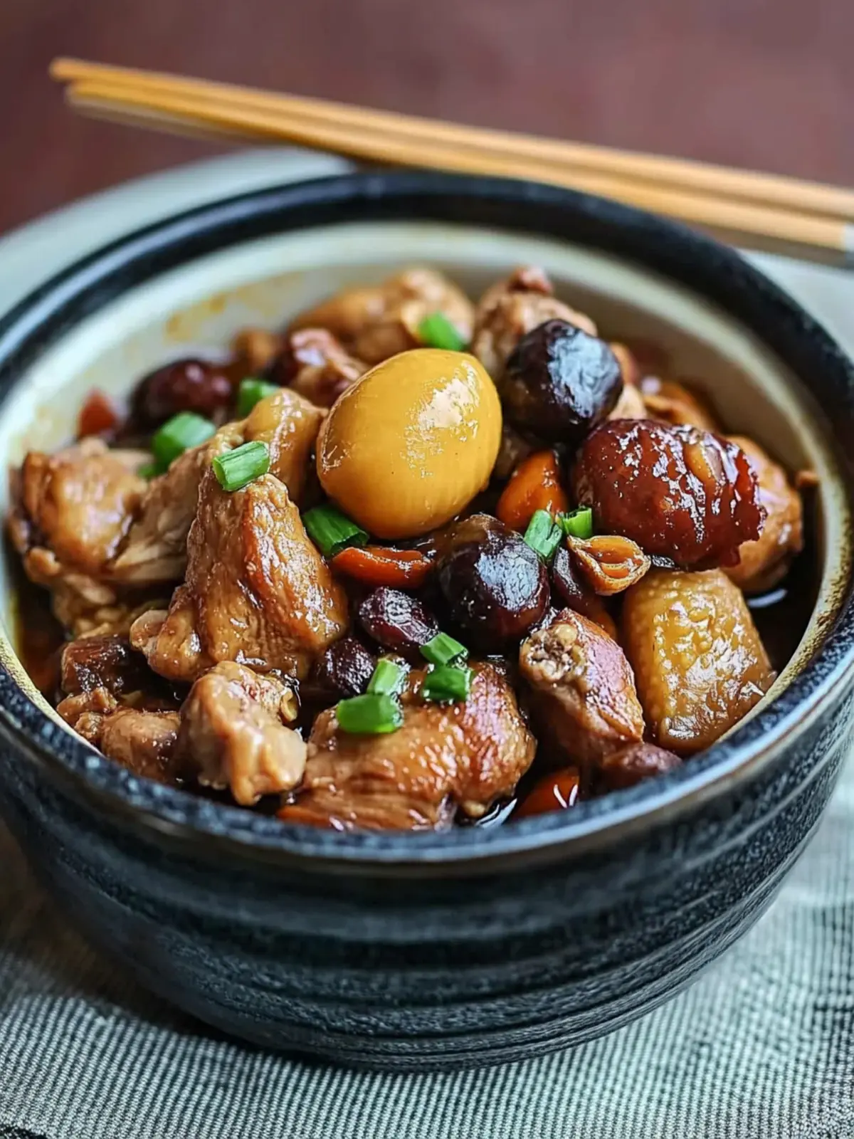 Chinese Braised Chicken with Chestnuts - Festive & Healthy Delight 4 Chinese Braised Chicken with Chestnuts - Healthy Lunar New Year recipes