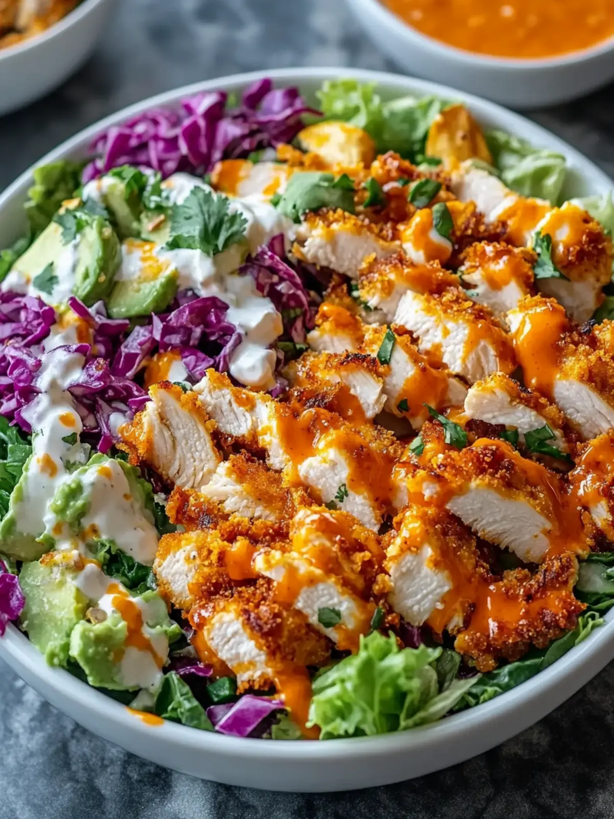 Crispy Buffalo Chicken Salad Bowls: Fresh, Spicy, and Satisfying 3 Crispy Buffalo Chicken Salad Bowls
