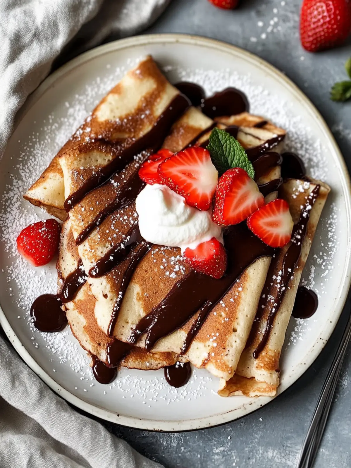Chocolate Crepes with Strawberries for the Perfect Mother's Day Breakfast 4 Chocolate Crepes with Strawberries- Mother s Day breakfast in bed
