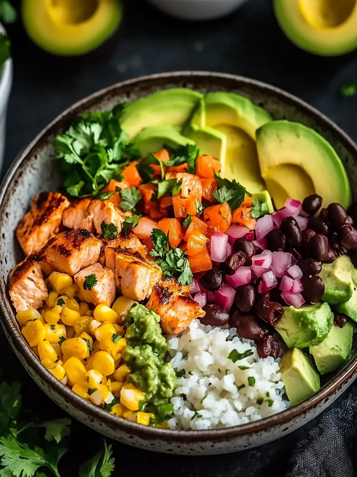 Savory Salmon Taco Bowl for a Quick, Healthy Meal 2 Salmon Taco Bowl