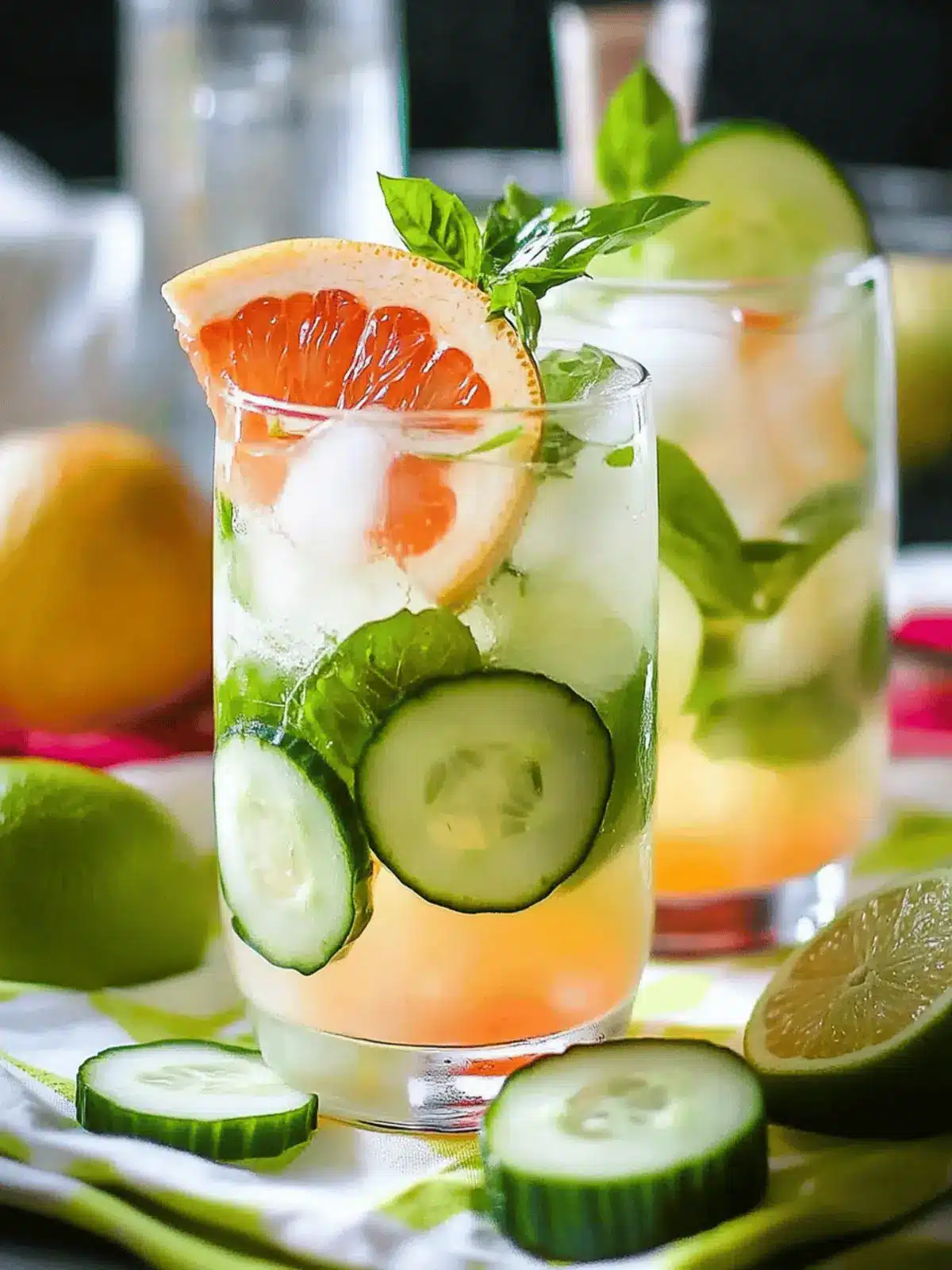 Cucumber Grapefruit Basil Mojito for a Refreshing Twist 3 Cucumber Grapefruit Basil Mojito