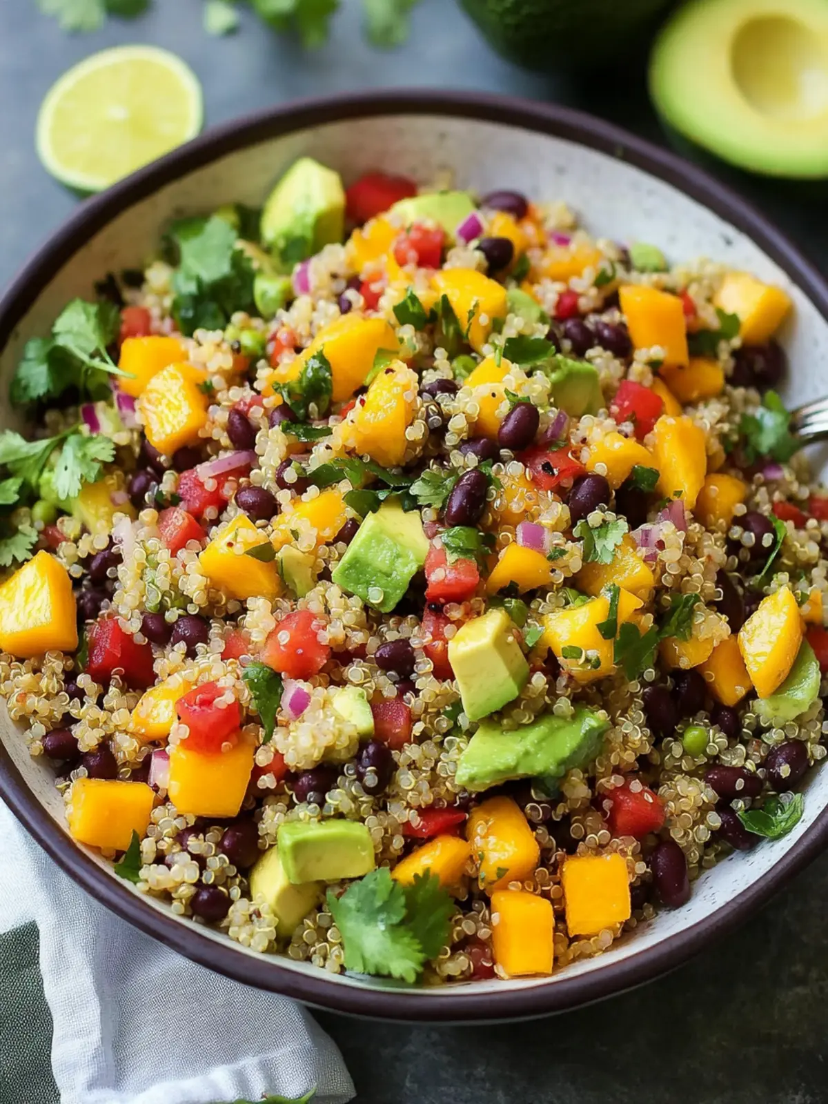 Quinoa Black Bean Salad with Mango and Avocado Bliss 4 Quinoa Black Bean Salad {with Mango and Avocado}