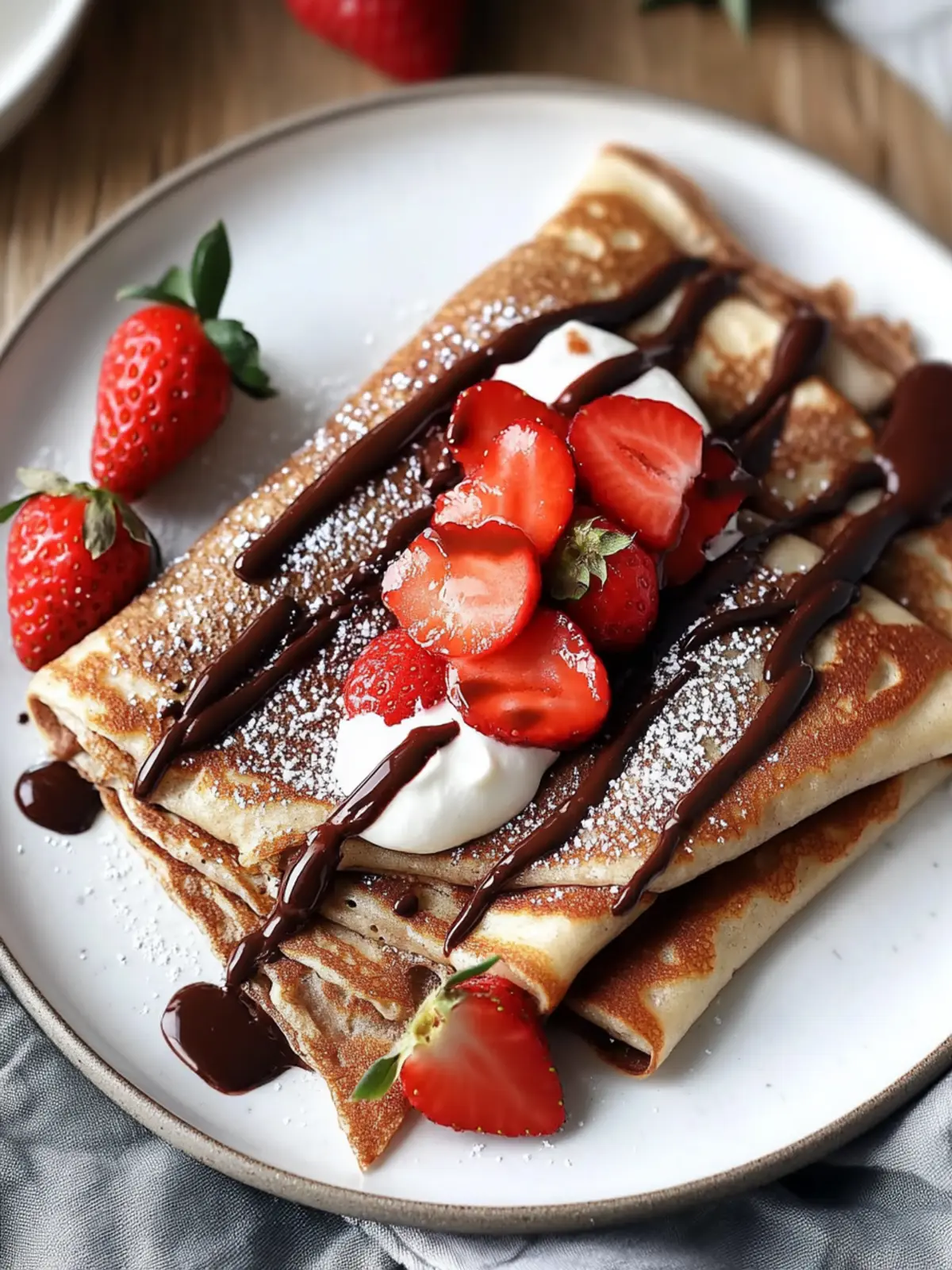 Chocolate Crepes with Strawberries for the Perfect Mother's Day Breakfast 3 Chocolate Crepes with Strawberries- Mother s Day breakfast in bed