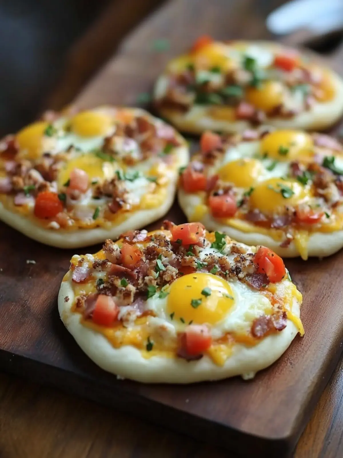 Delicious English Muffin Breakfast Pizza You Can Customize! 2 English Muffin Breakfast Pizza