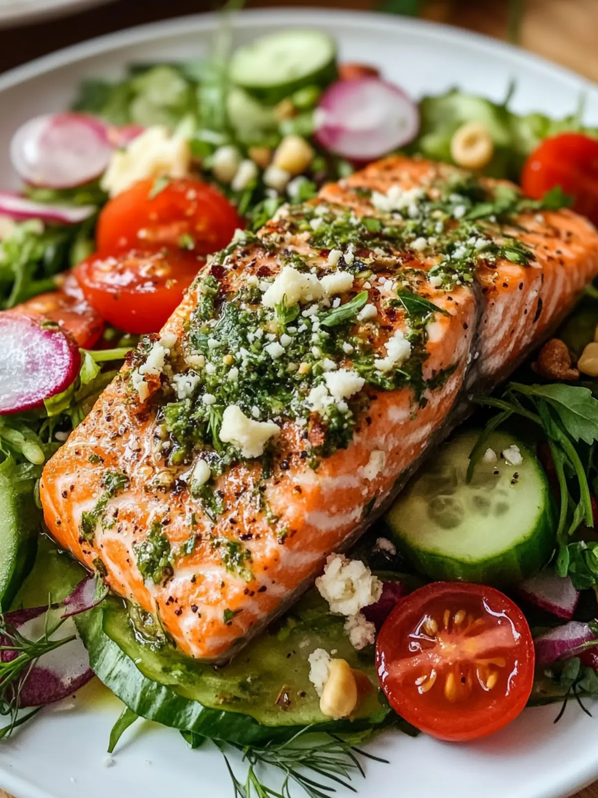 Delicious Herb-Crusted Salmon Salad for a Healthy Dinner Delight 3 Herb-Crusted Salmon Salad