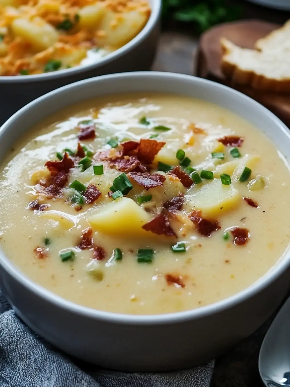 Creamy Crockpot Potato Soup Loaded with Cheddar & Bacon 4 Crockpot Potato Soup