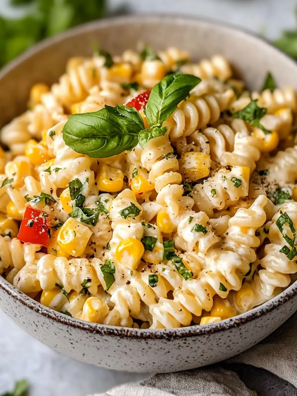 Creamy Street Corn Pasta Salad You'll Want at Every BBQ 2 Creamy Street Corn Pasta Salad