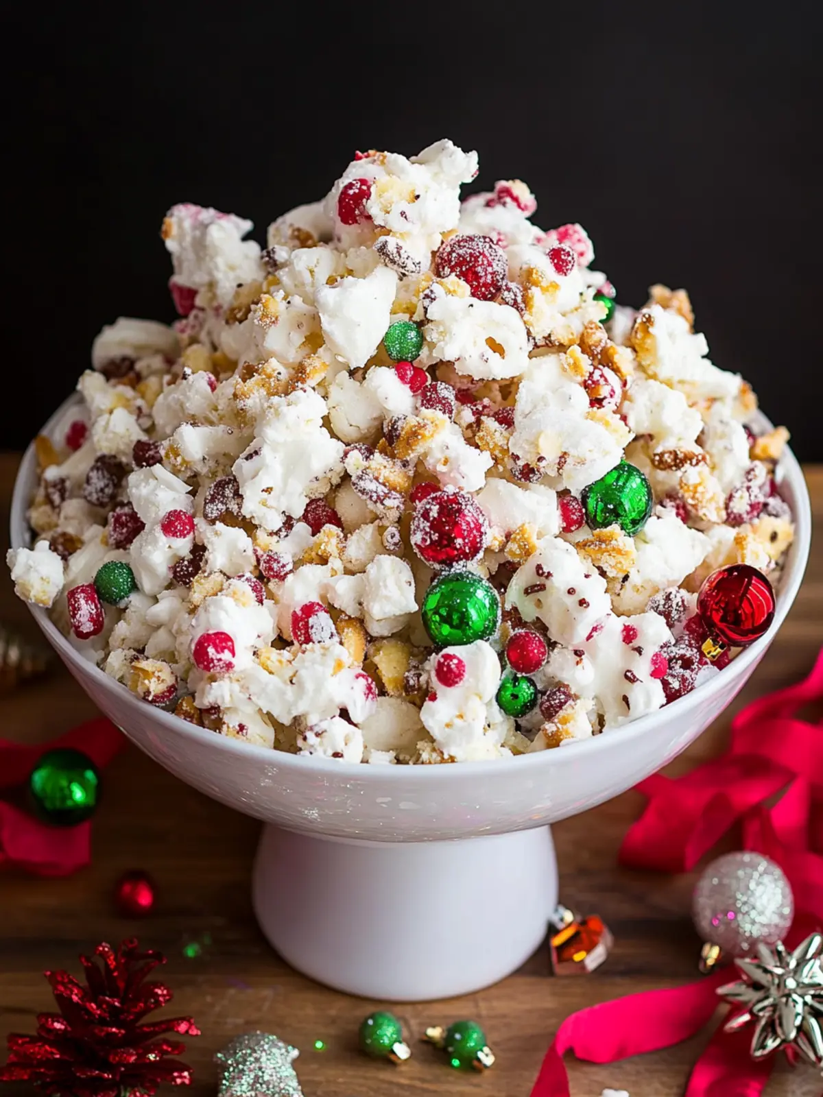 Christmas Crunch: Irresistible White Chocolate Popcorn Treat 3 Christmas Crunch