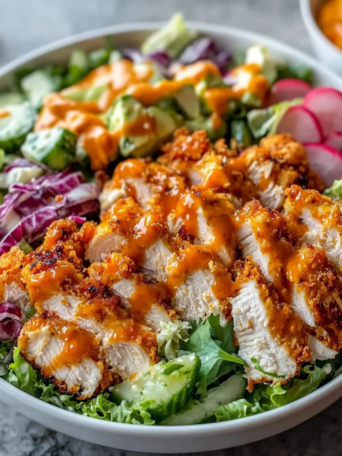 Crispy Buffalo Chicken Salad Bowls: Fresh, Spicy, and Satisfying 4 Crispy Buffalo Chicken Salad Bowls
