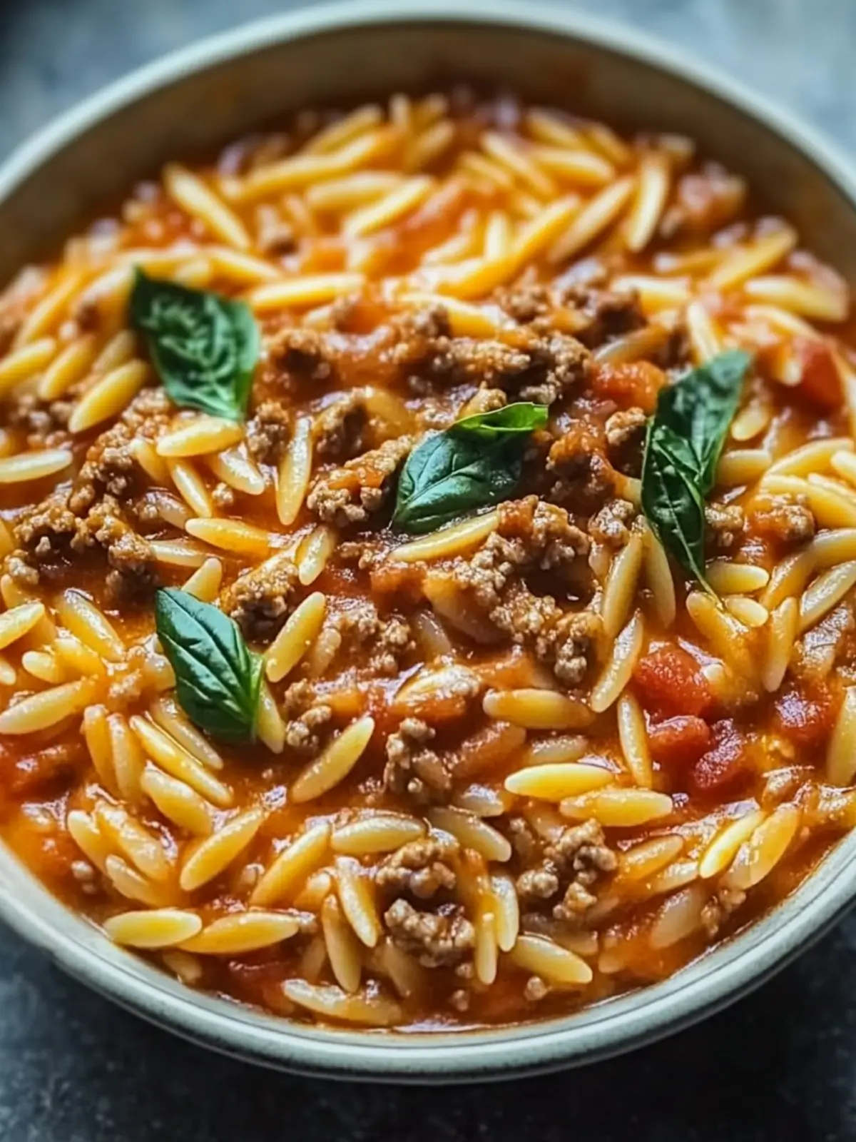 Ground Beef Orzo with Tomato Cream Sauce: A Cozy One-Pot Delight 2 Ground Beef Orzo with Tomato Cream Sauce
