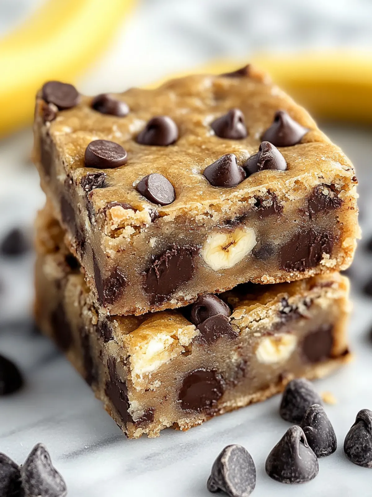 Decadent Banana Chocolate Chip Bars You'll Crave Daily 2 Banana Chocolate Chip Bars
