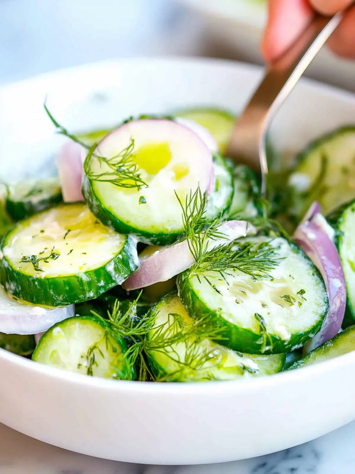 Refreshing Easy Creamy Cucumber Salad for Summer Bliss 2 Easy Creamy Cucumber Salad