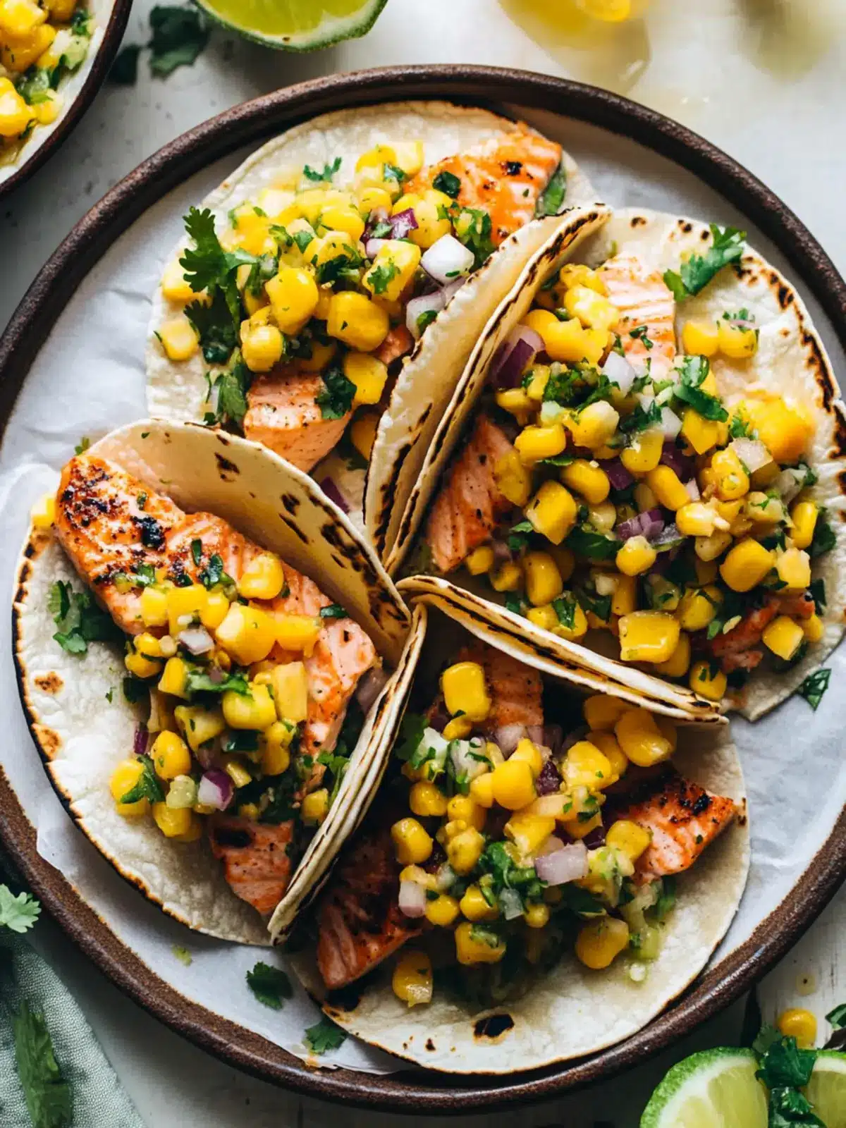 Savory Salmon Tacos with Mango Corn Salsa for Quick Dinners 4 Salmon Tacos with Mango Corn Salsa
