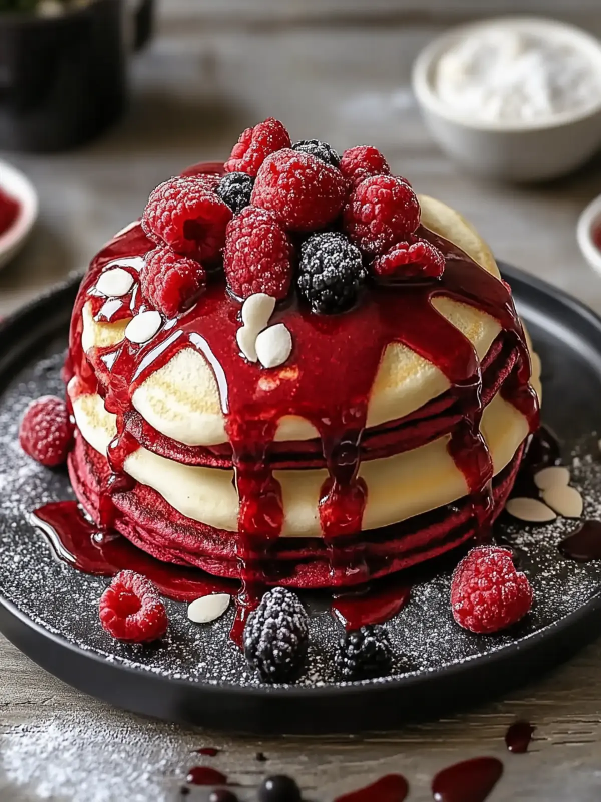 Fluffy Red Velvet Pancakes That Will Brighten Your Morning 4 Fluffy Red Velvet Pancakes