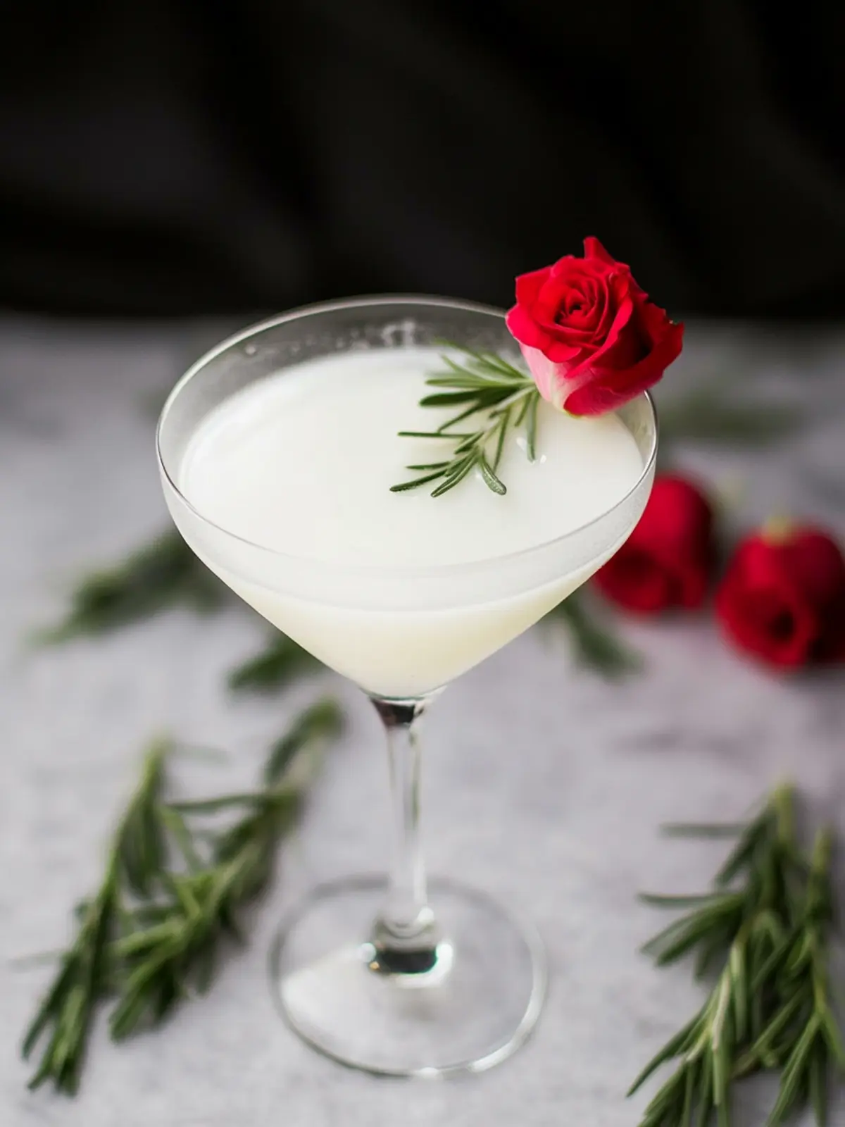 Delightful White Rosemary Rose Coconut Cocktail for Valentine s Day 4 White Rosemary Rose Coconut Cocktail- Valentine s Day cocktails