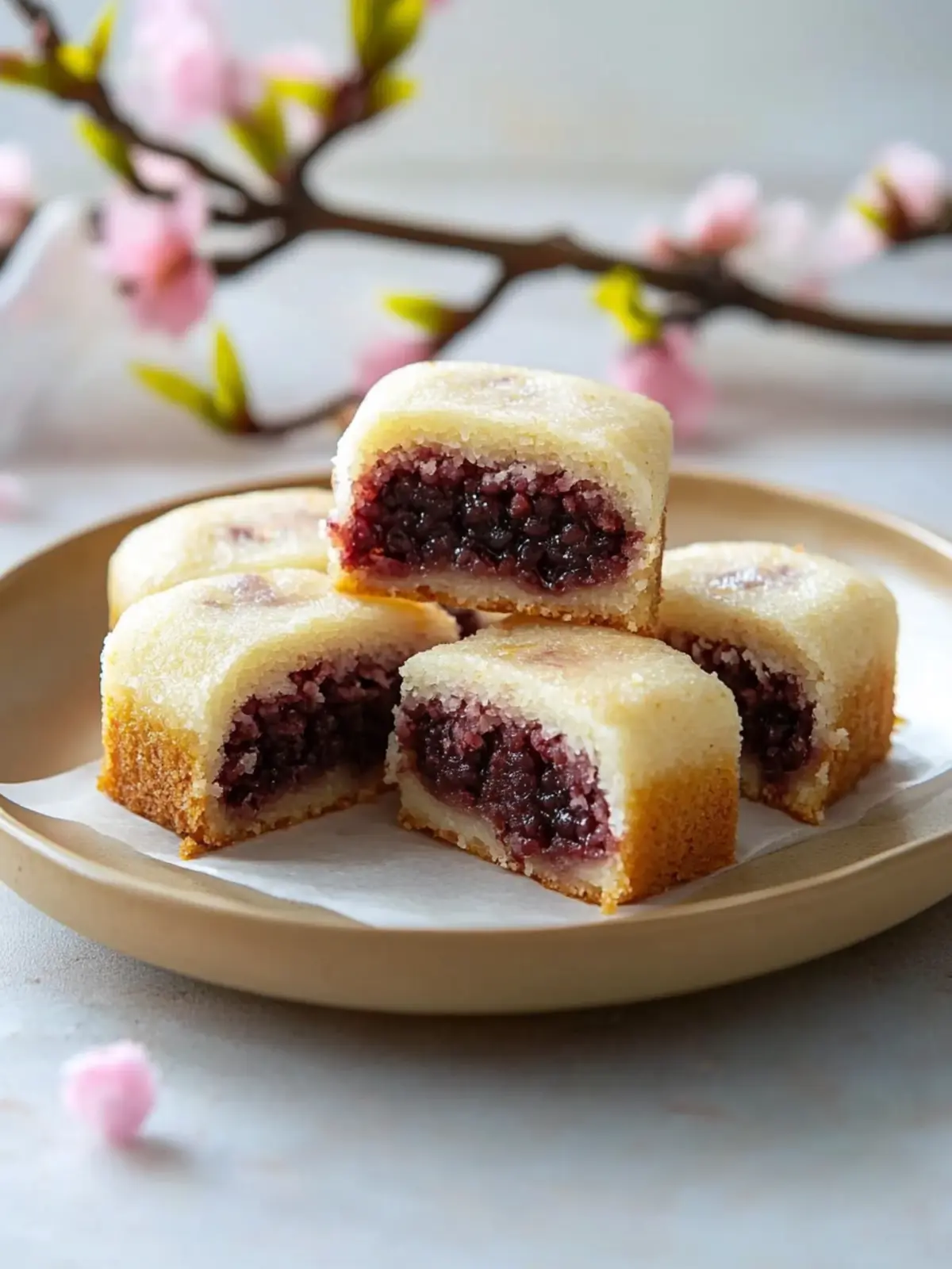 Delicious Baked Red Bean Nian Gao: Your Lunar New Year Treat 4 Baked Red Bean Nian Gao (Mochi Cake)- Dessert for Lunar New Year