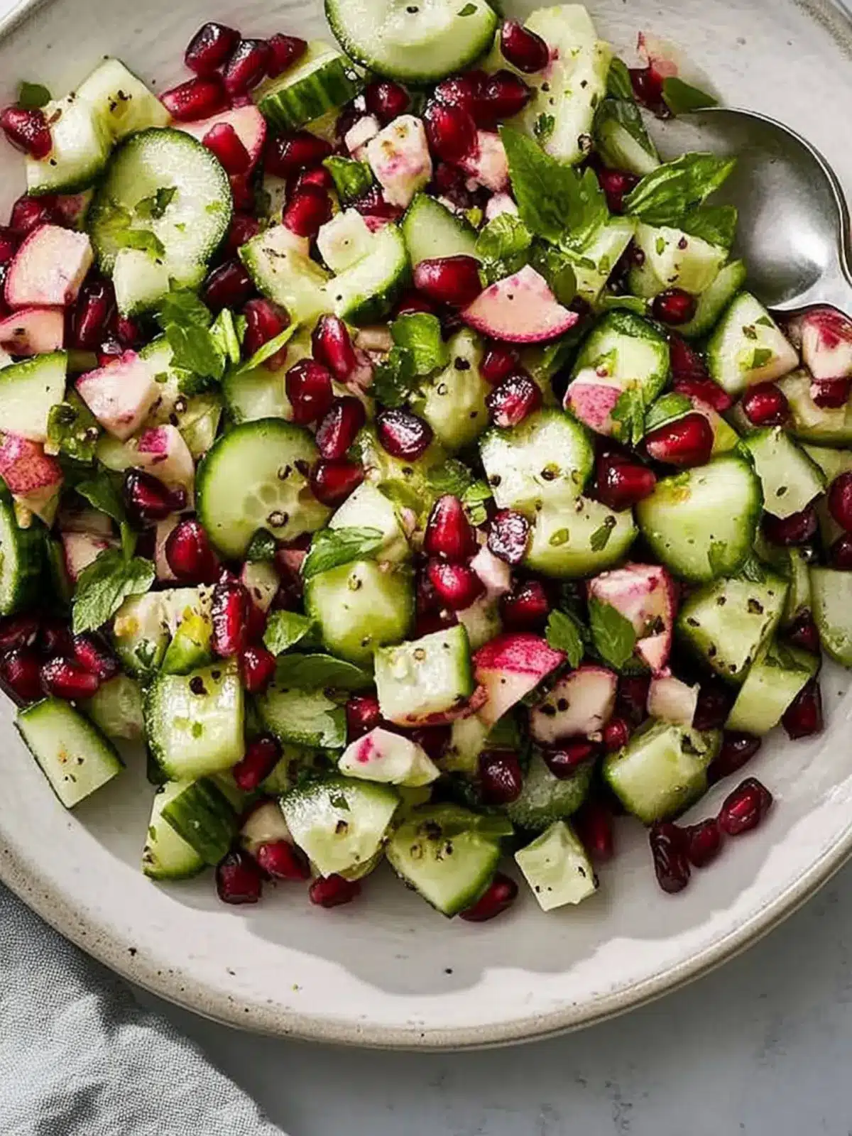 Crisp Cucumber Pomegranate Salad for Vibrant Holiday Feasts 3 Cucumber Pomegranate Salad