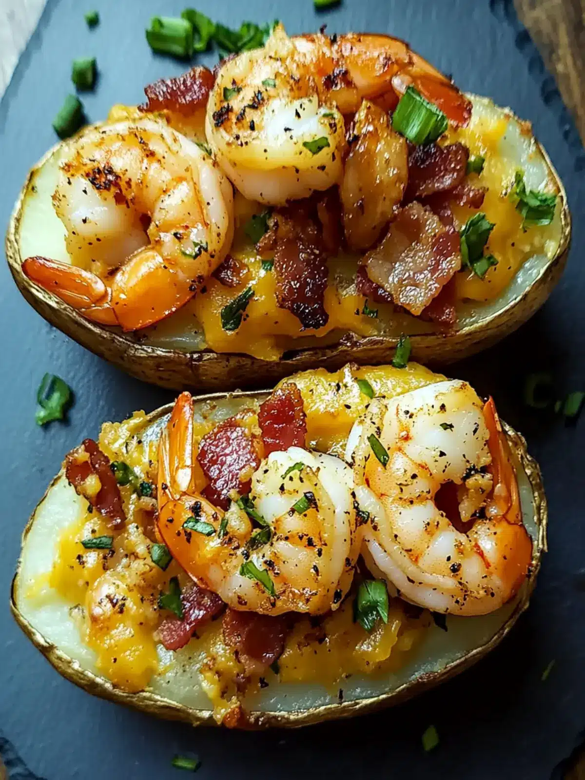 Shrimp & Bacon Loaded Baked Potato Recipe for Ultimate Comfort 3 Shrimp & Bacon Loaded Baked Potato Recipe