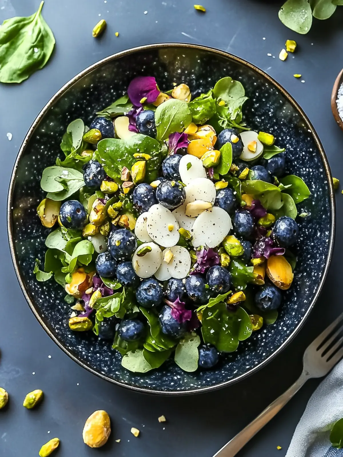 Blueberry Pistachio Spring Salad That ll Brighten Your Day 4 Blueberry Pistachio Spring Salad
