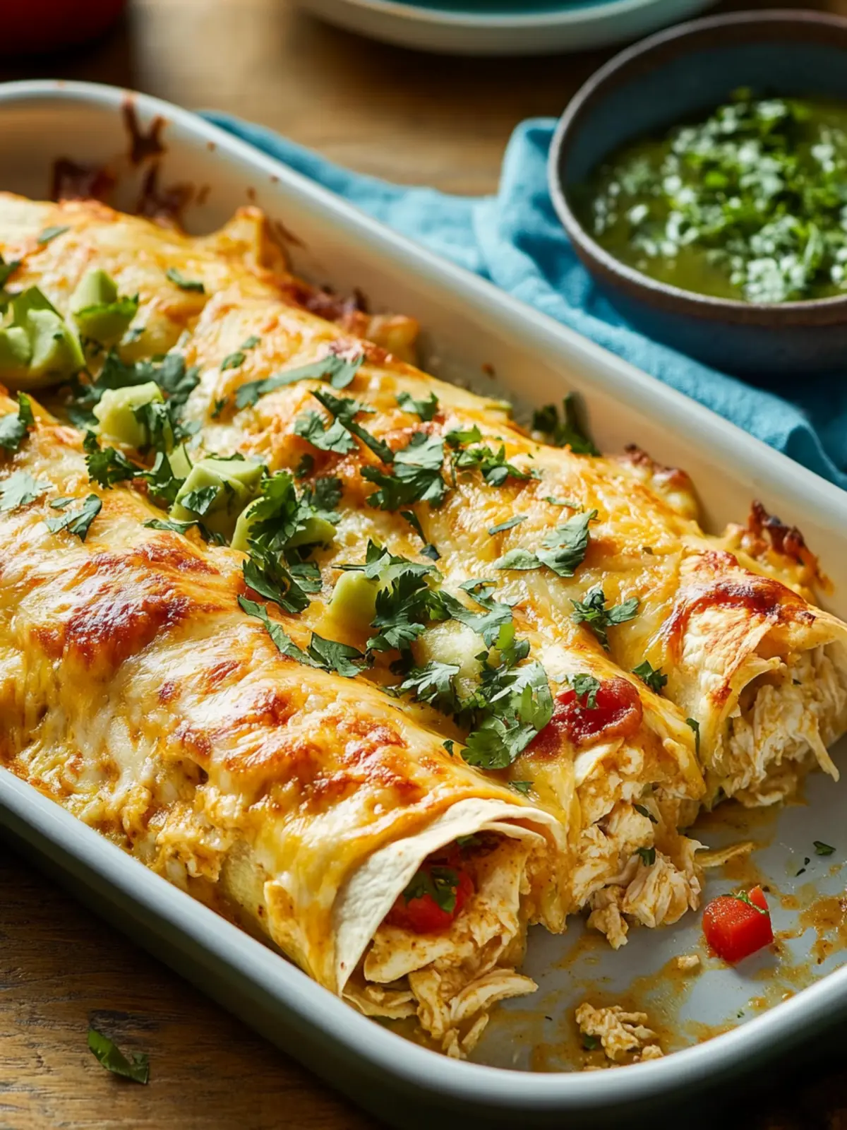 Mouthwatering Chicken Enchiladas with Homemade Sauce Delight 5 Chicken Enchiladas