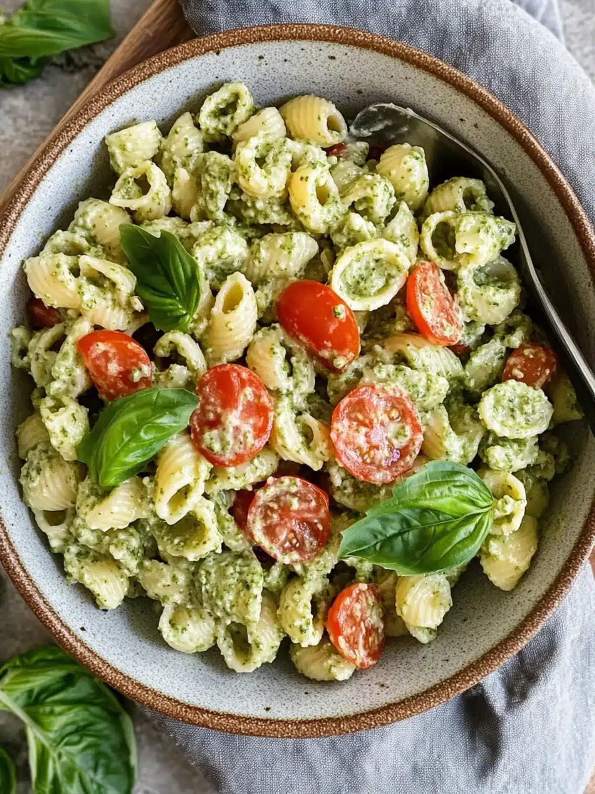 Creamy Pesto Pasta Salad Ready in 10 Minutes for Summer Fun 4 Creamy Pesto Pasta Salad