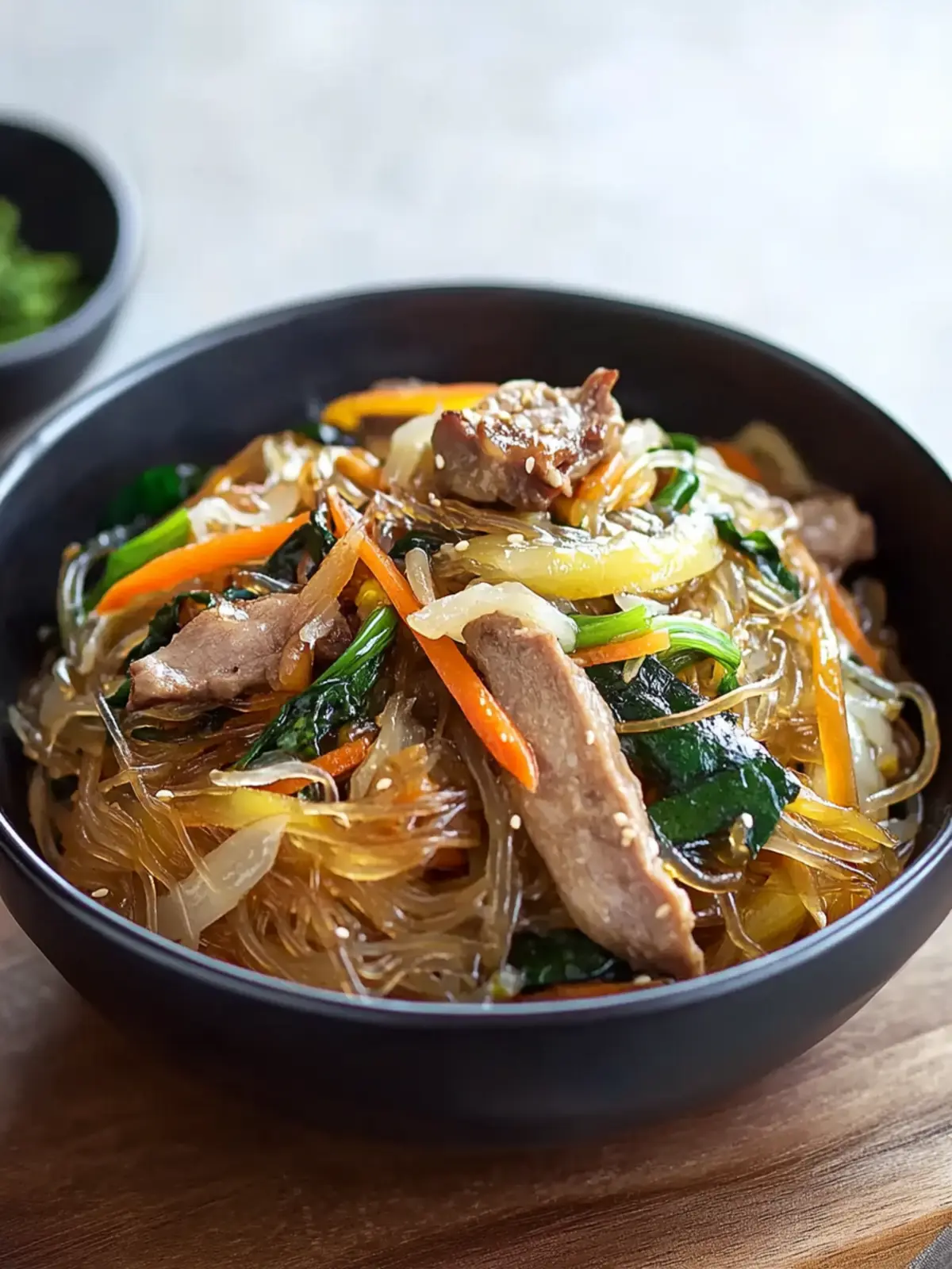 Delicious Japchae: Korean Glass Noodles for Lunar New Year Joy 4 Japchae (Korean Glass Noodles With Pork and Vegetables)-Lucky potluck recipes Lunar New Year