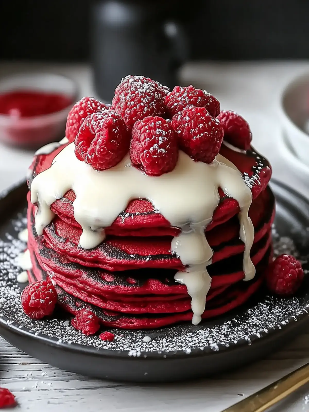 Fluffy Red Velvet Pancakes That Will Brighten Your Morning 3 Fluffy Red Velvet Pancakes