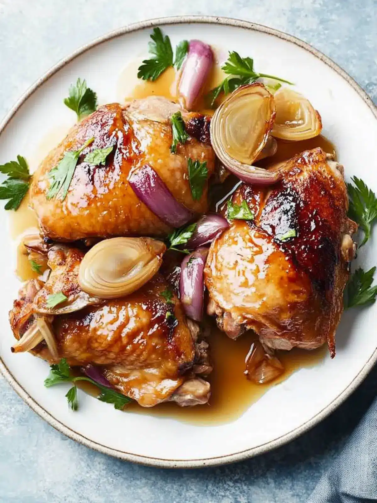 Honey-Glazed Chicken and Shallots: A Flavorful One-Pan Wonder 4 Honey-Glazed Chicken and Shallots