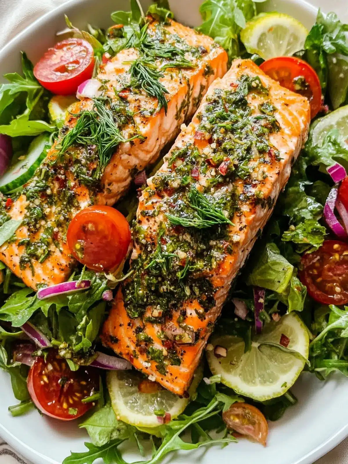 Delicious Herb-Crusted Salmon Salad for a Healthy Dinner Delight 2 Herb-Crusted Salmon Salad