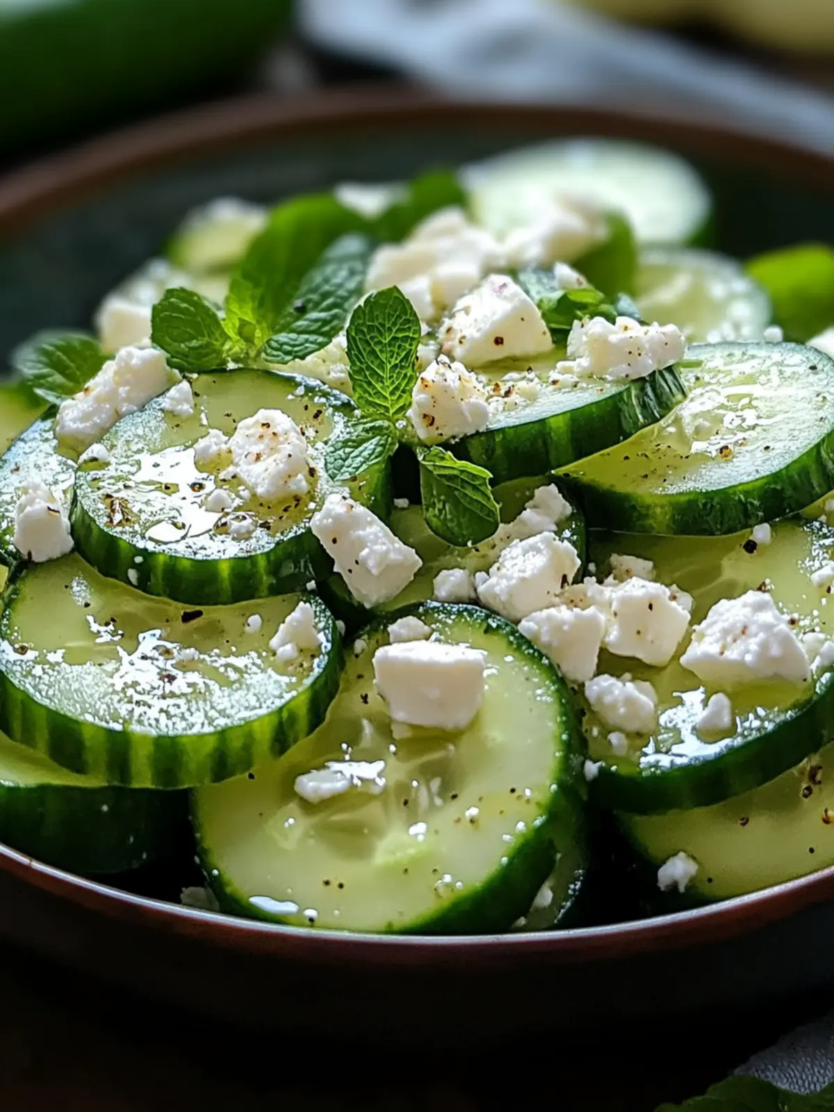 Cucumber Feta Salad: A Refreshing Mediterranean Delight 3 Cucumber feta salad