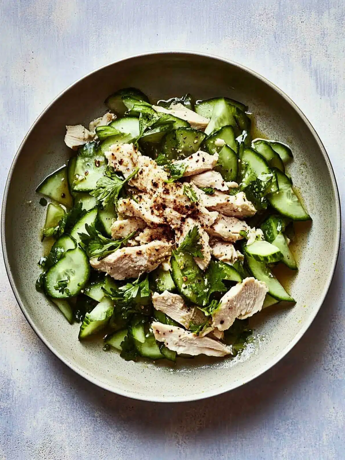 Smashed Cucumber and Chicken Salad: Refreshingly Simple and Tasty 2 Smashed Cucumber and Chicken Salad