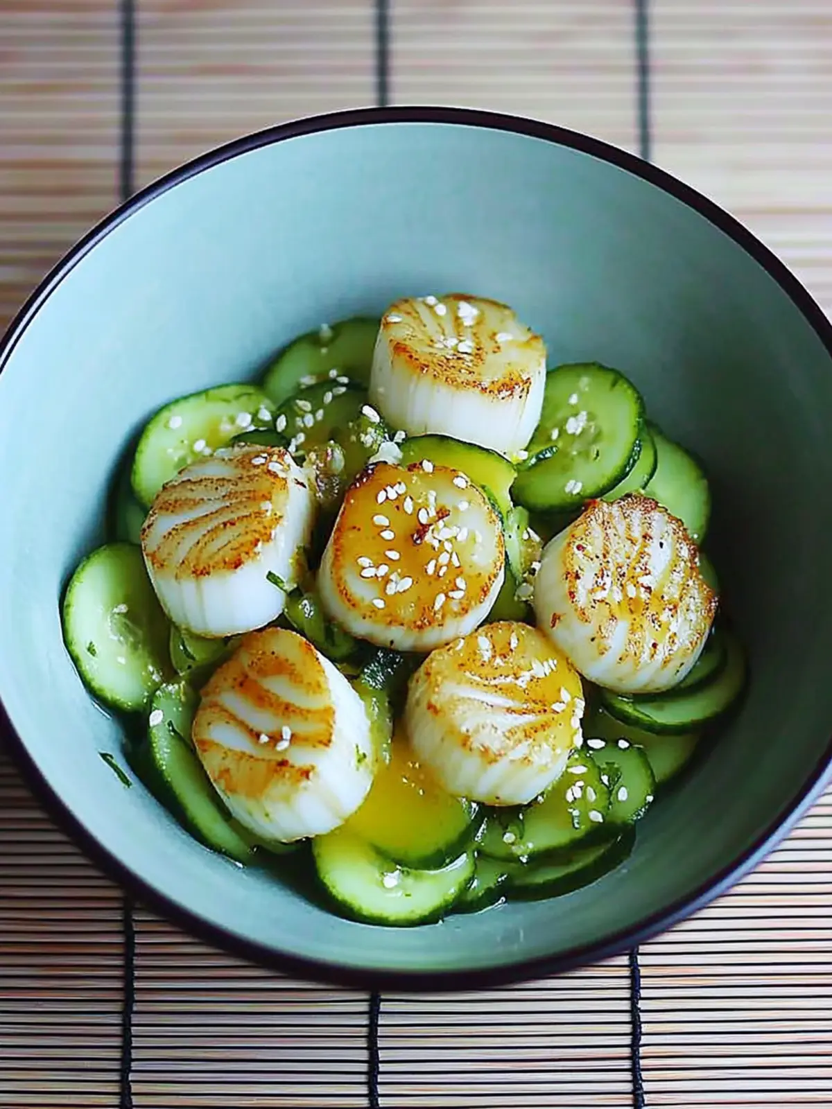 Zesty Ginger Cucumber Salad With Scallops for Summer Freshness 2 Ginger Cucumber Salad With Scallops