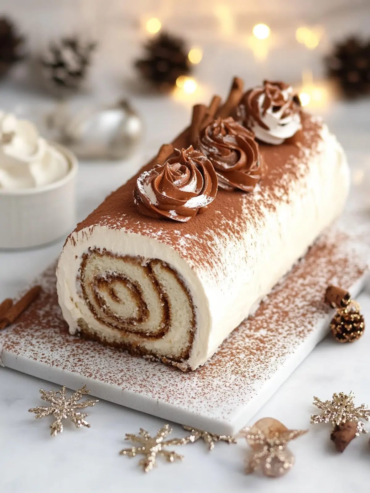 Gourmet Tiramisu Yule Log Cake to Wow Your Holiday Guests 2 Gourmet Tiramisu Yule Log Cake