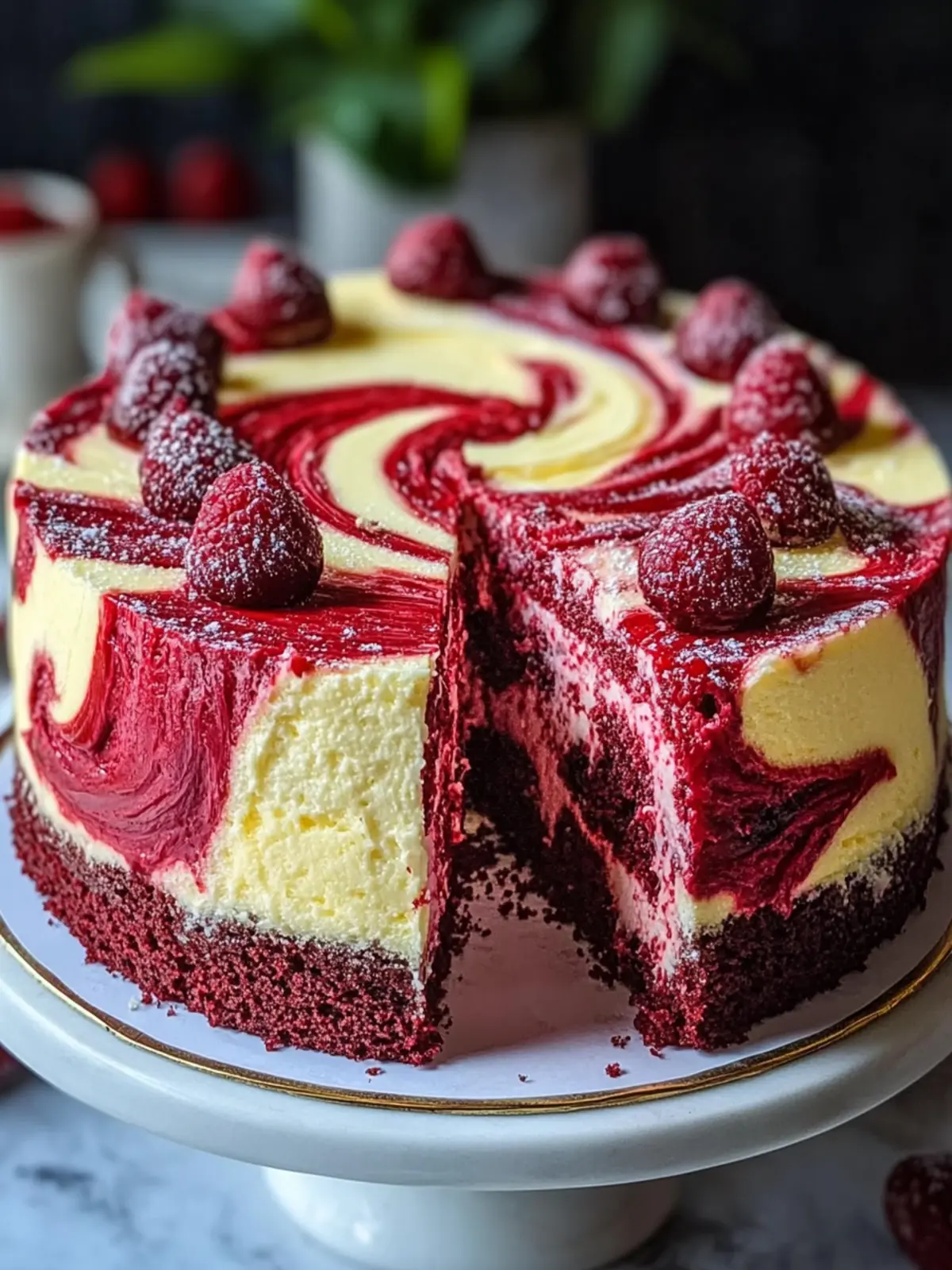 Decadent Red Velvet Cheesecake Swirl Cake for Every Celebration 3 Red Velvet Cheesecake Swirl Cake