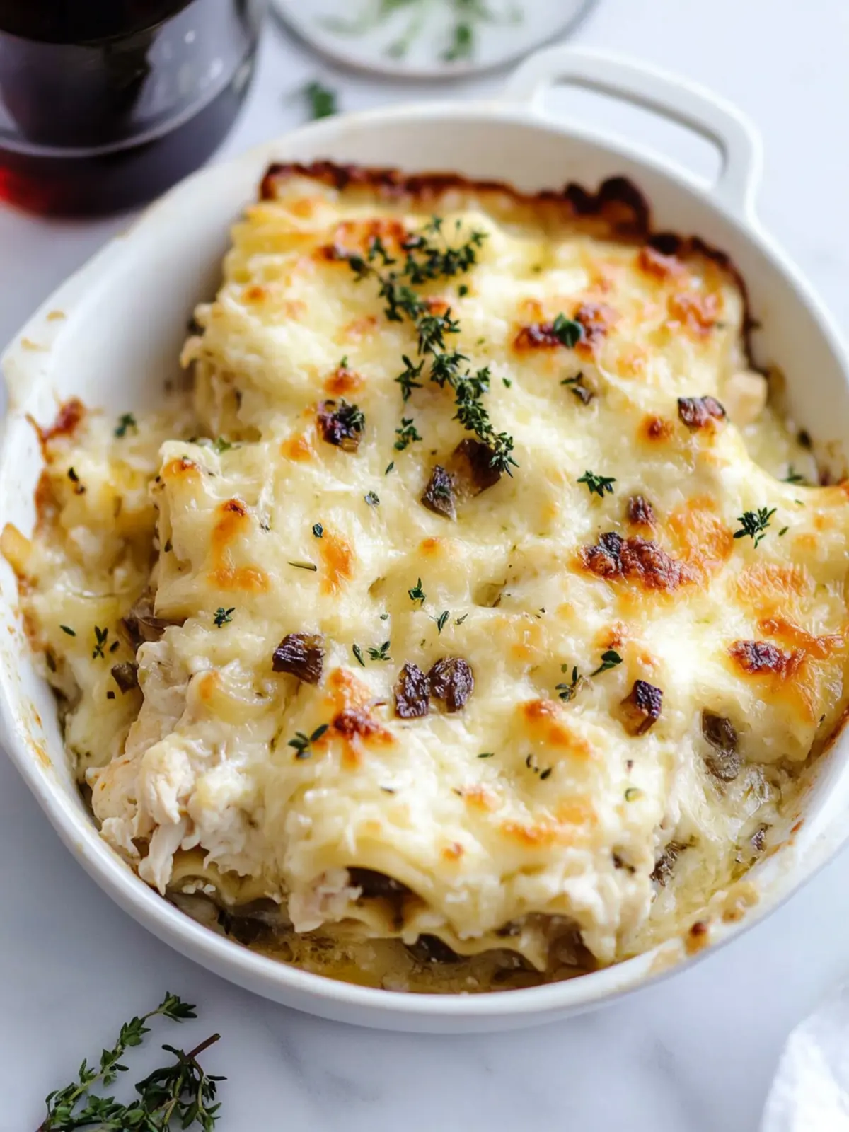 French Onion Chicken Lasagna Roll Ups Perfect for Valentine s Day 4 French Onion Chicken Lasagna Roll Ups- for valentine's day morning