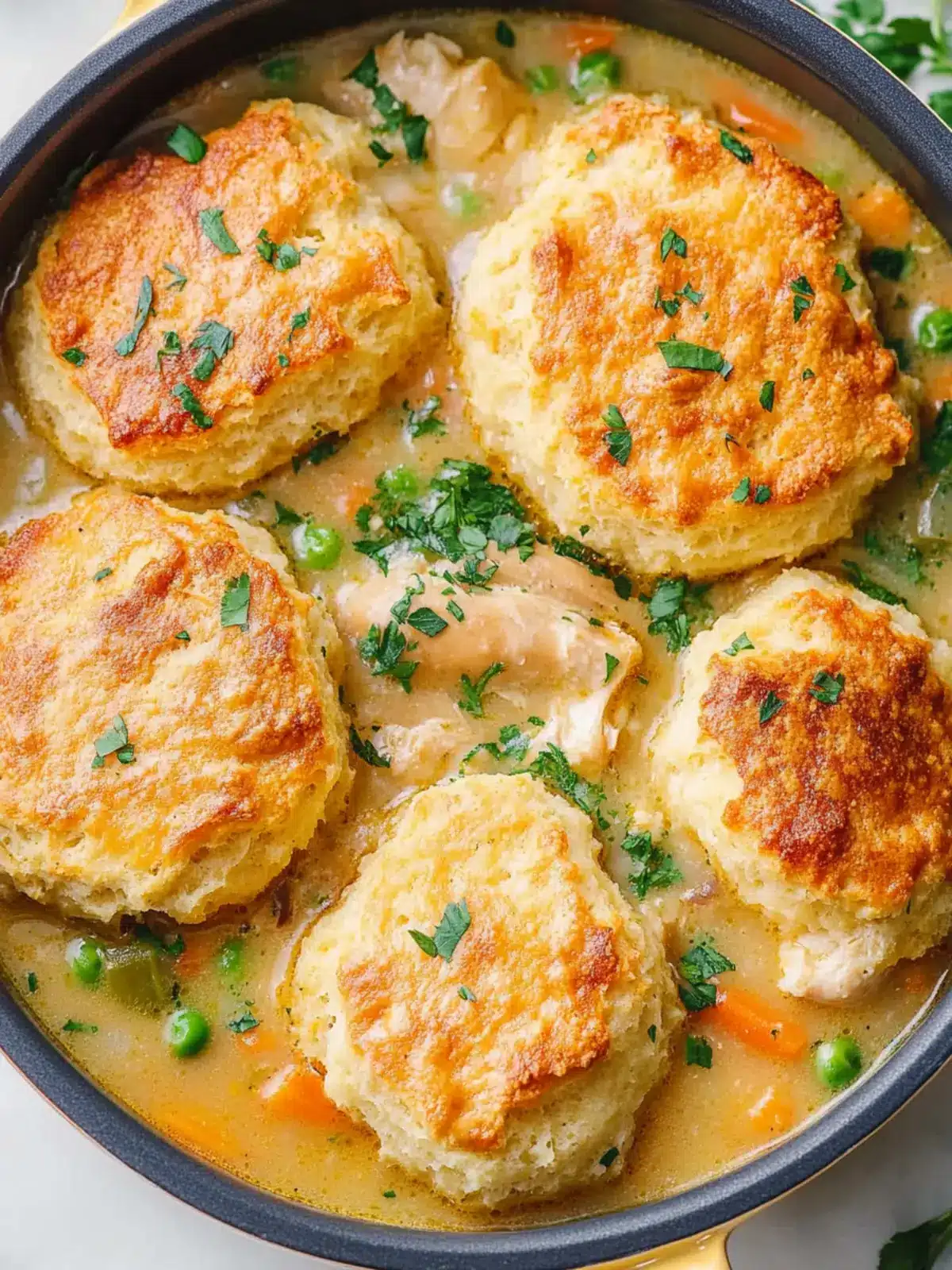 Savory Chicken Stew with Biscuit Topping for Cozy Evenings 2 Chicken Stew with Biscuit Topping