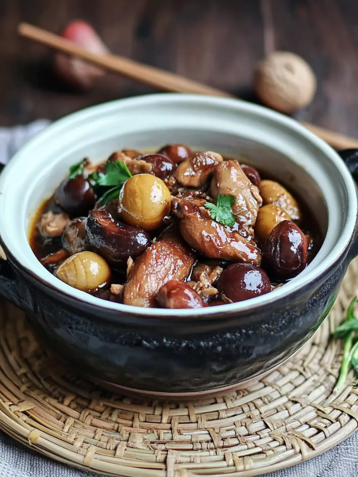Chinese Braised Chicken with Chestnuts - Festive & Healthy Delight 2 Chinese Braised Chicken with Chestnuts - Healthy Lunar New Year recipes