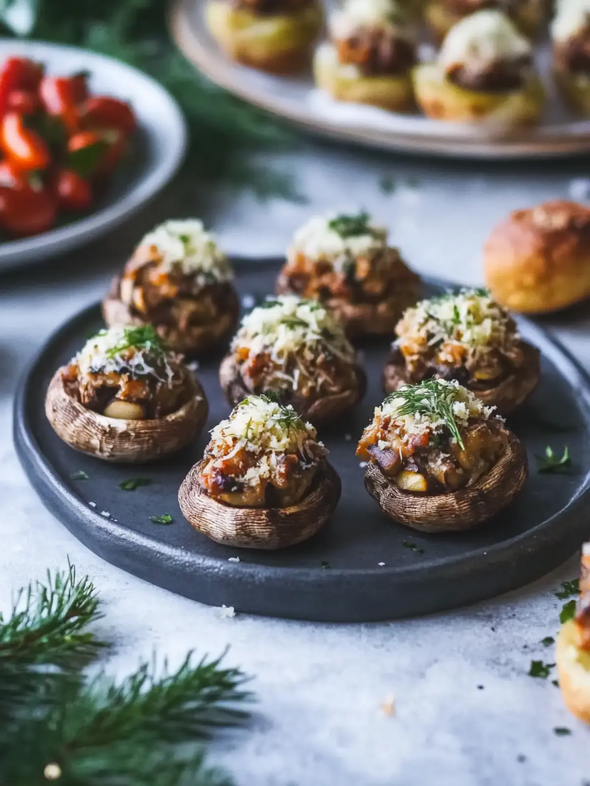 Irresistibly Cheesy Vegan Stuffed Mushroom Canapés You ll Love 4 Cheesy Vegan Stuffed Mushroom Canapés