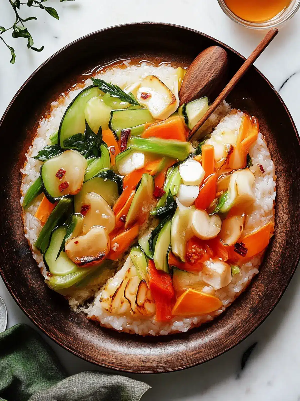 Lucky Rice Cake with Mixed Vegetables for Chinese New Year Fun 3 Rice Cake With Mixed Vegetables- Lucky foods for Chinese New Year