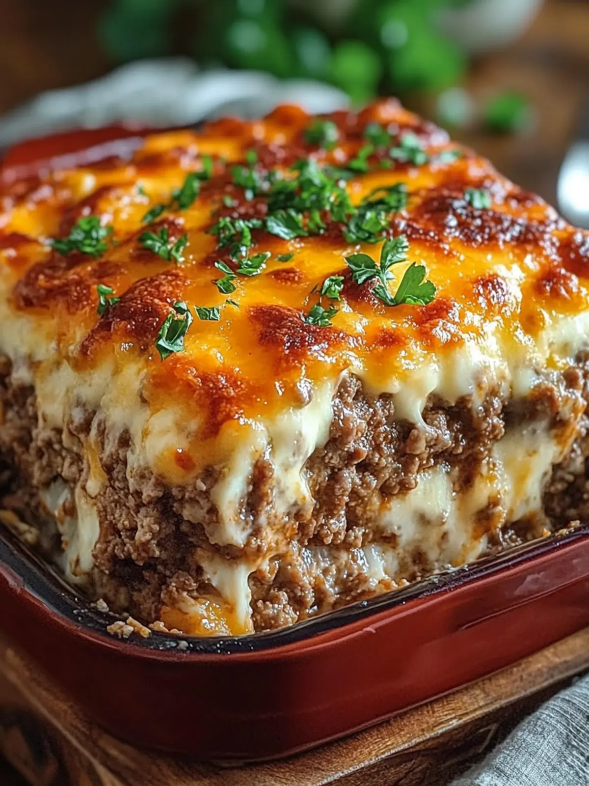 Cheesy Meatloaf Casserole: A Cozy Family Favorite 3 Cheesy Meatloaf Casserole