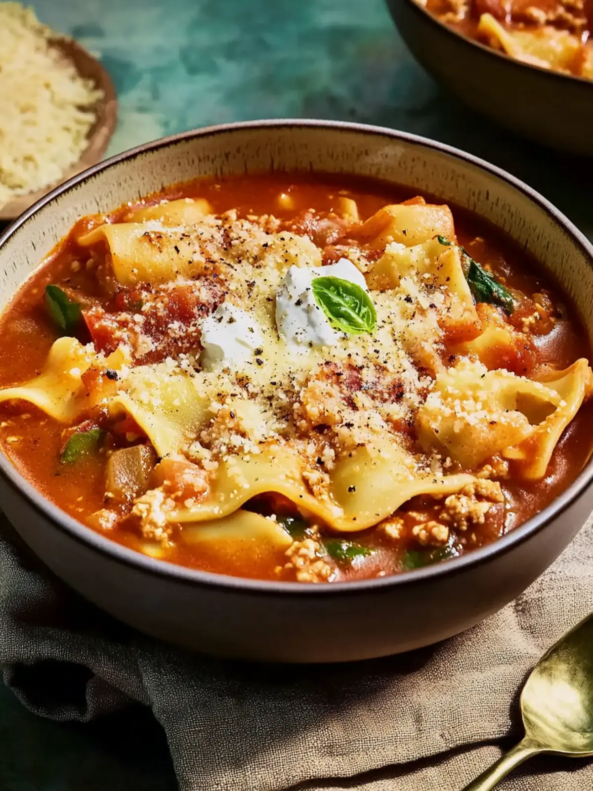 Cheesy Crockpot Lasagna Soup That Will Warm Your Soul 2 Crockpot Lasagna Soup