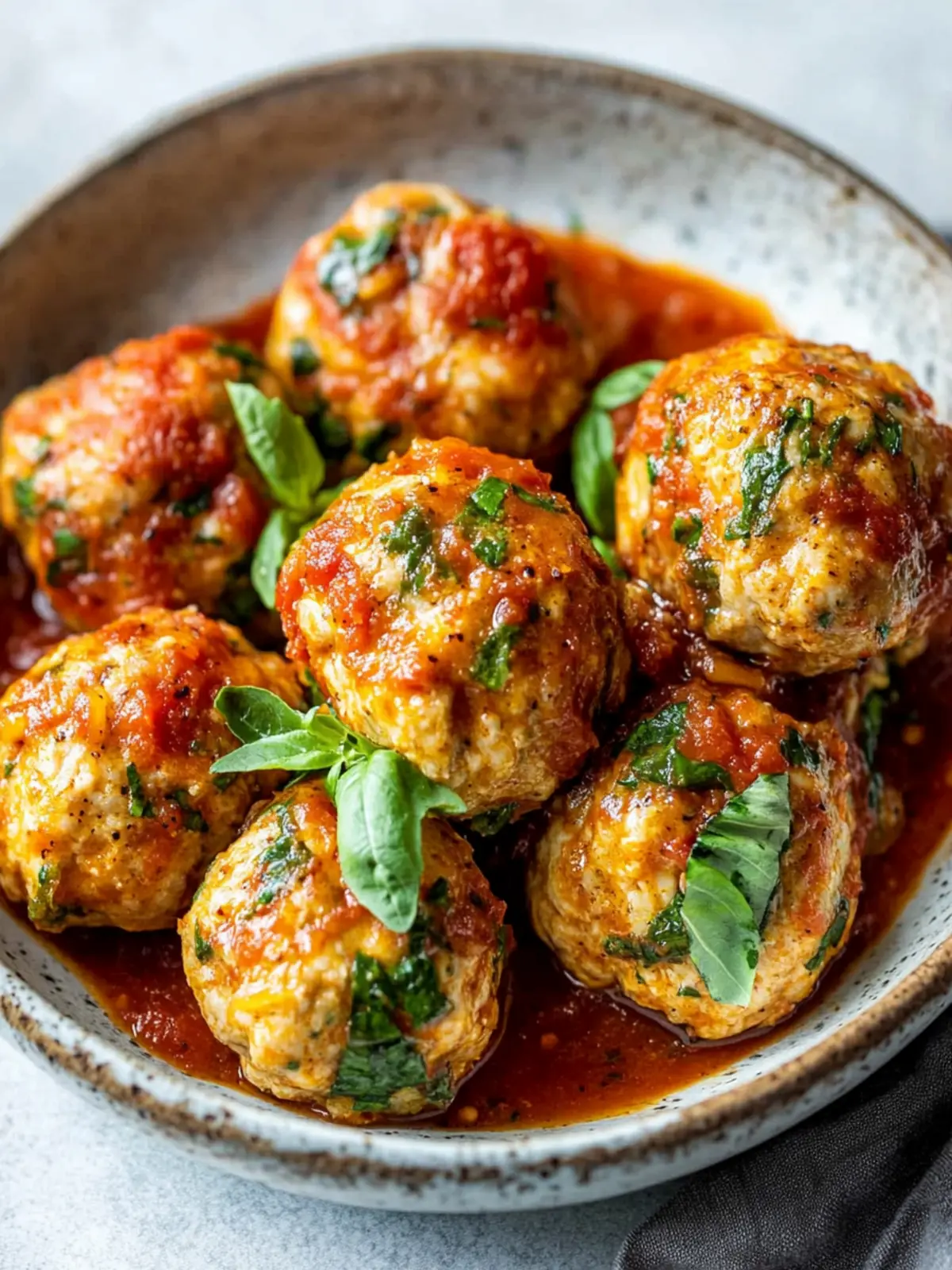 Italian-Style Chicken Meatballs Loaded with Spinach Goodness 3 Italian-Style Chicken Meatballs