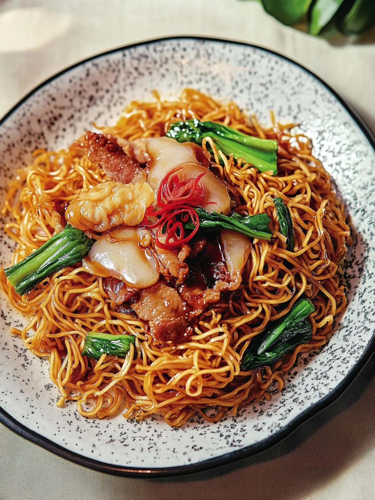 Pan-Fried Noodles in Superior Soy Sauce: Lunar New Year Delight 3 Pan-Fried Noodles in Superior Soy Sauce- Longevity noodles recipe for Lunar New Year