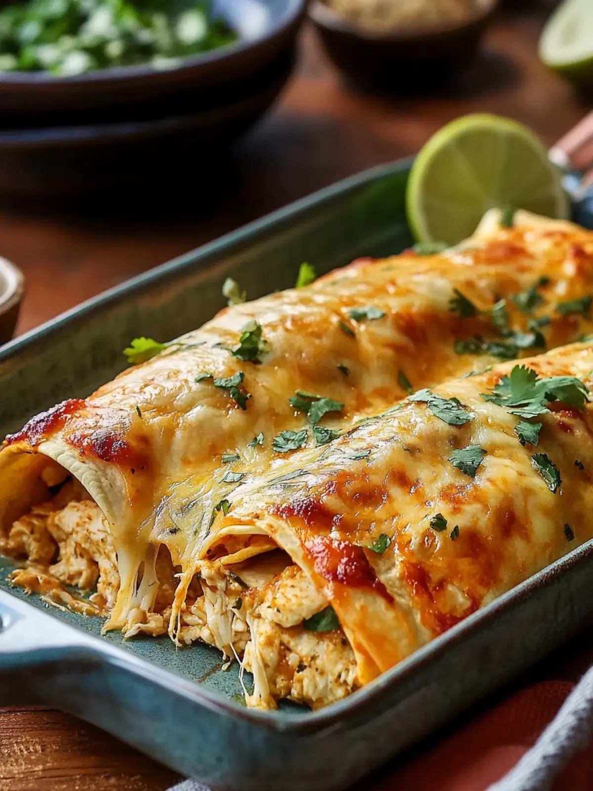 Mouthwatering Chicken Enchiladas with Homemade Sauce Delight 4 Chicken Enchiladas