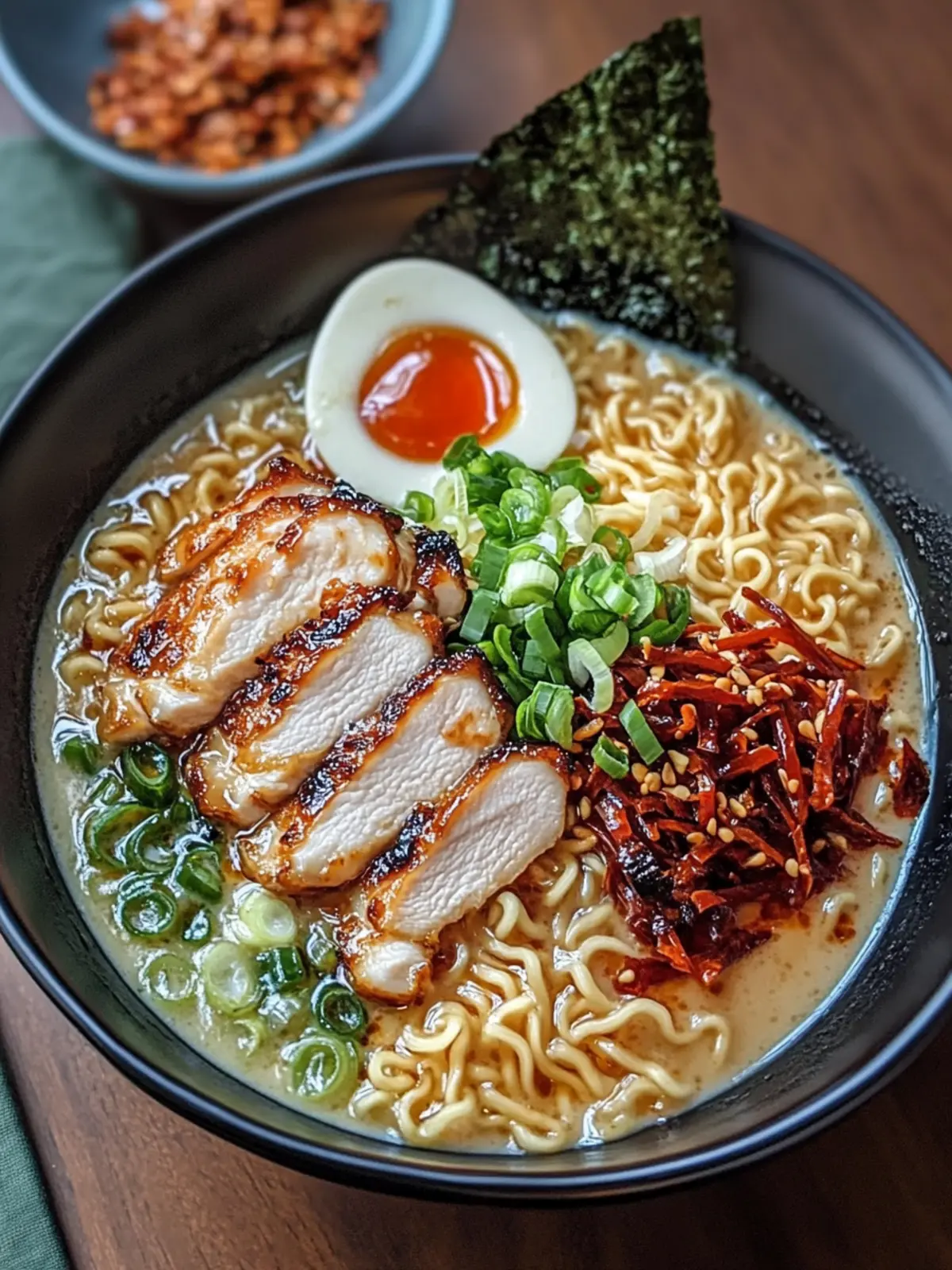 Fiery Chicken Ramen with Creamy Garlic Sauce Your New Comfort Food 4 Fiery Chicken Ramen with Creamy Garlic Sauce