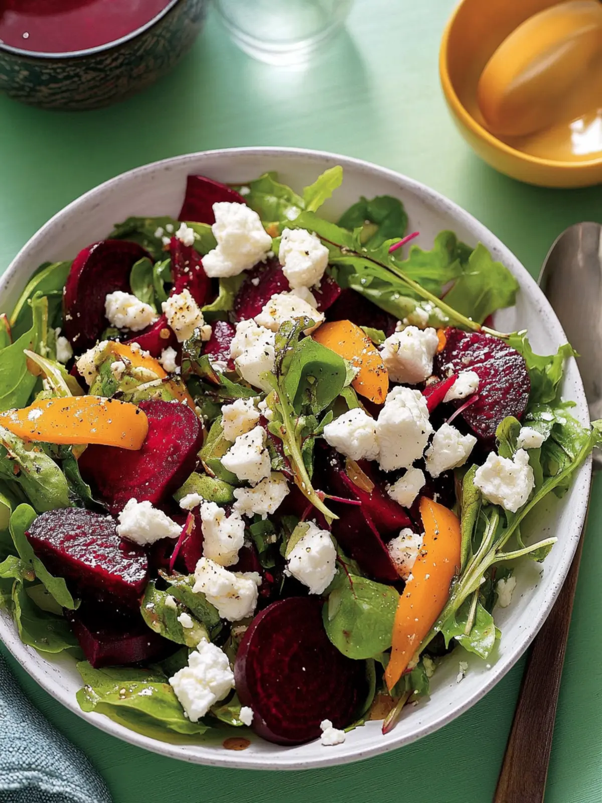 Vibrant Roasted Beet and Goat Cheese Salad with Zesty Dressing 4 Roasted Beet and Goat Cheese Salad