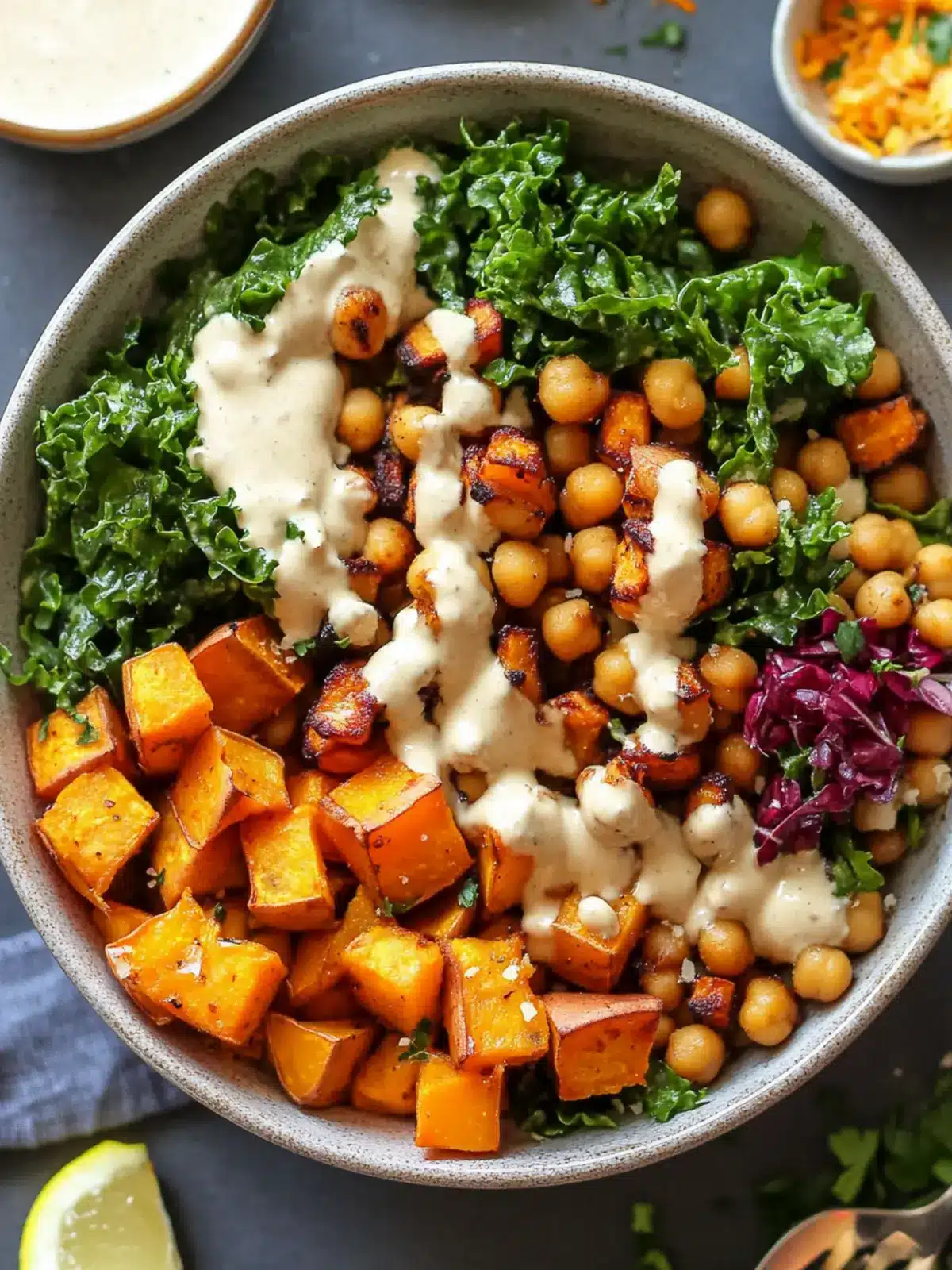 Sweet Potato and Chick Pea Buddha Bowls Ready in 30 Minutes 2 Sweet Potato and Chick Pea Buddha Bowls with Ginger Tahini Sauce