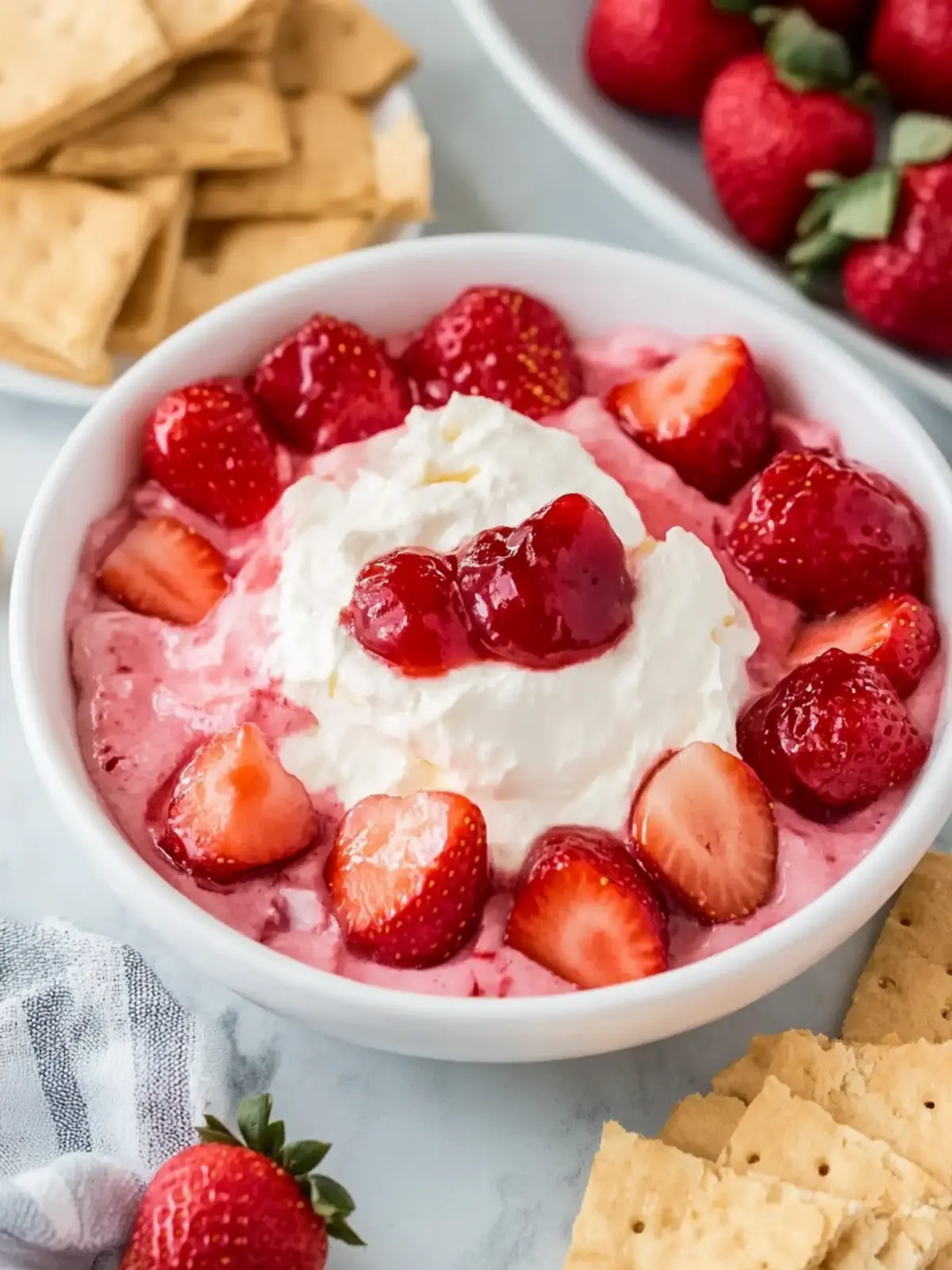 Delicious Strawberry Cheesecake Dip for Effortless Summer Treats 3 Strawberry Cheesecake Dip